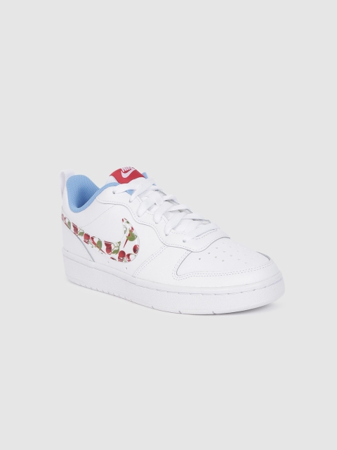 

Nike Boys White COURT BOROUGH Leather Sneakers