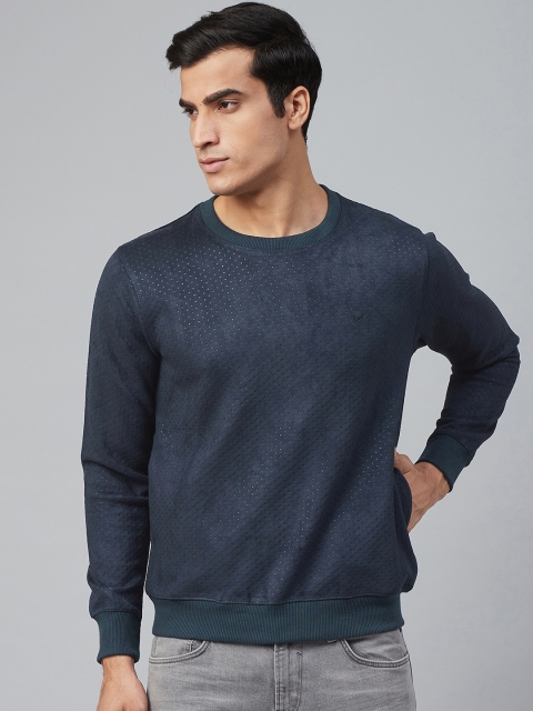 

Blackberrys Men Navy Blue Self Design Sweatshirt