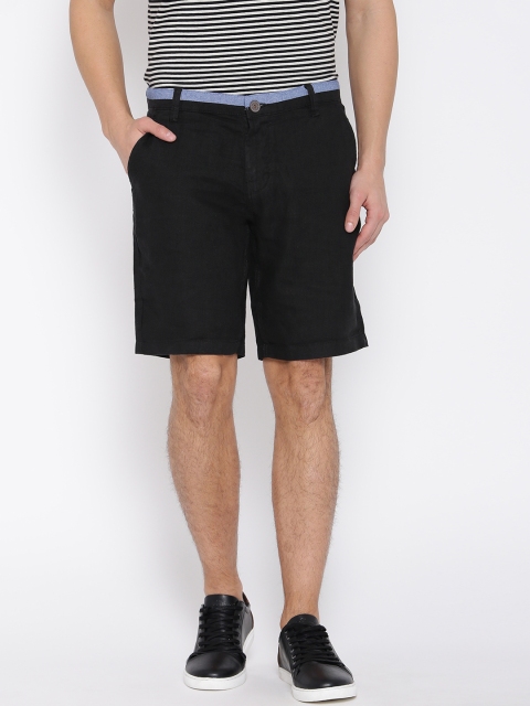 

Being Human Clothing Black Linen Shorts