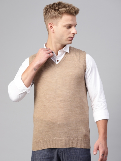

Blackberrys Men Beige Solid Sweater Vest