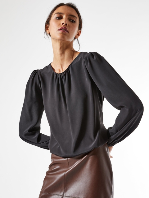 

DOROTHY PERKINS Women Black Solid Top