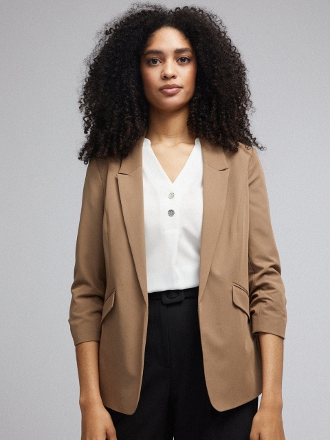 

DOROTHY PERKINS Women Beige Solid Open Front Blazer