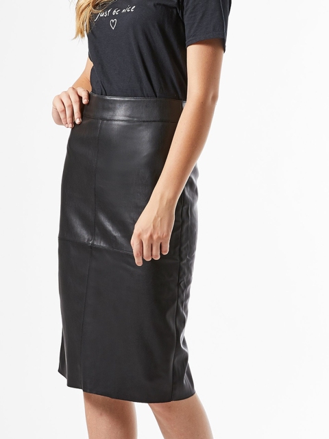 

DOROTHY PERKINS Women Black Solid Pencil Skirt