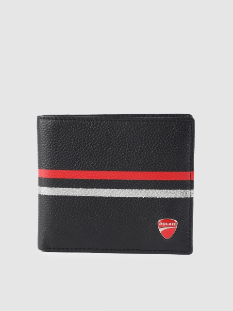 

Ducati Men Black Textured Two Fold Leather Wallet