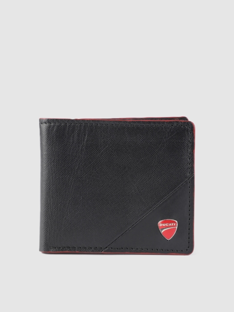 

Ducati Men Black Solid Two Fold Wallet