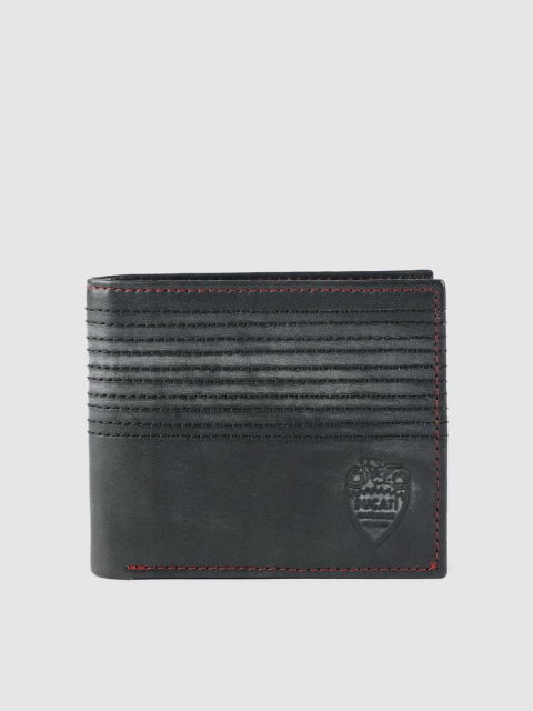 

Ducati Men Black Textured Two Fold Leather Wallet