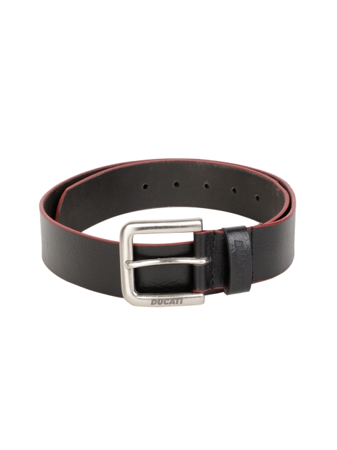 

Ducati Men Black Textured Leather Belt