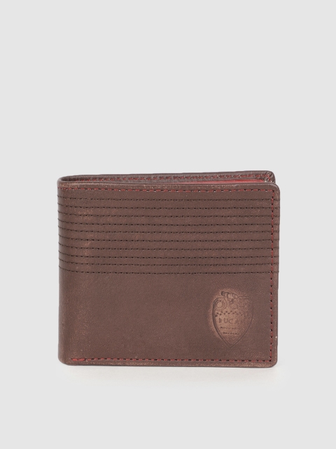 

Ducati Men Brown Textured Leather Two Fold Wallet