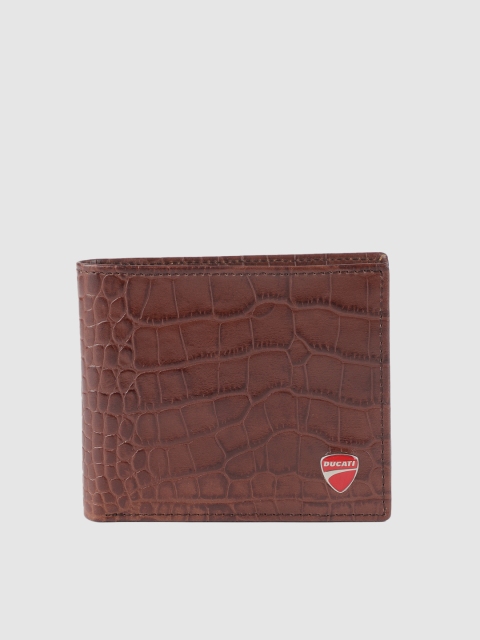 

Ducati Men Brown Textured Two Fold Wallet