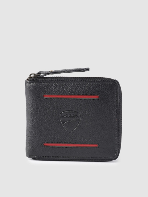 

Ducati Men Black Solid Two Fold Wallet