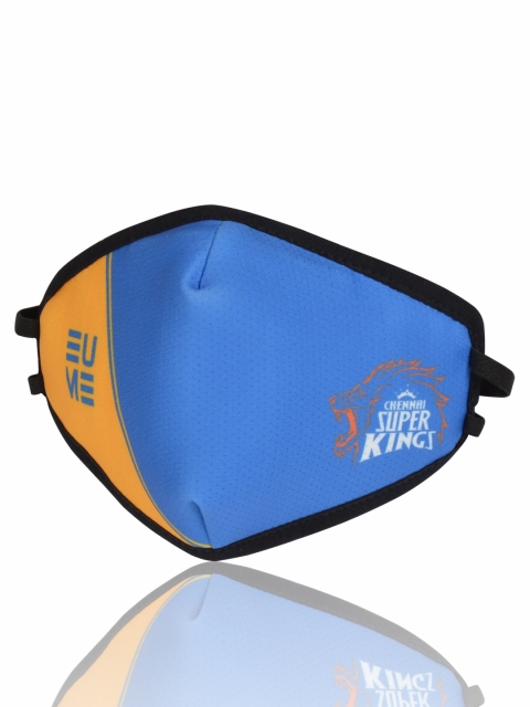 

EUME Adults Yellow & Blue Chennai Super Kings Reusable 4-Layer Protective Outdoor Mask