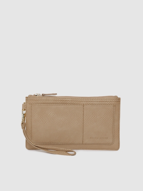 

Allen Solly Women Beige Textured Zip Around Wallet