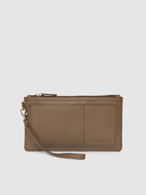 

Allen Solly Women Brown Textured Zip Around Wallet
