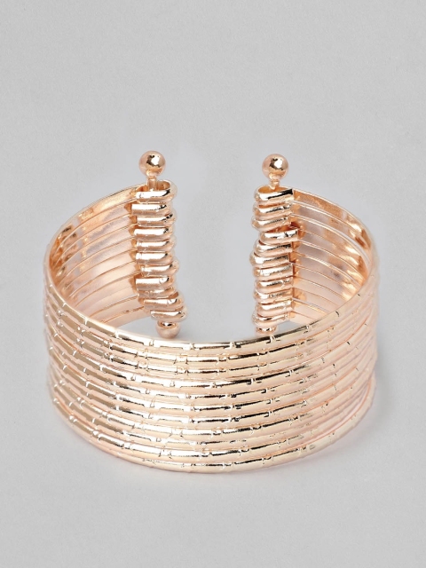 

TOKYO TALKIES X rubans FASHION ACCESSORIES Women Rose Gold-Toned Cuff Bracelet