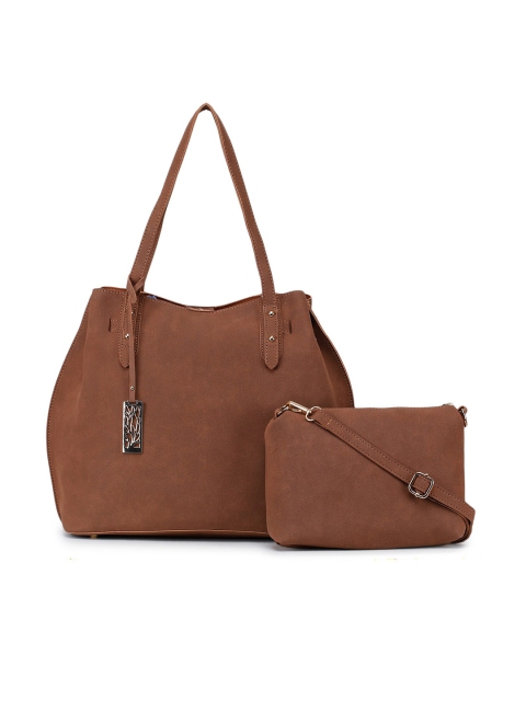 

Chemistry Brown Solid Tote Bag With Pouch