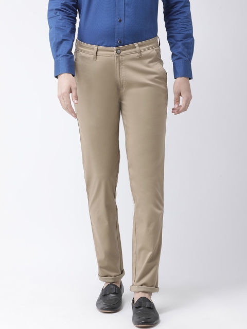 

COBB Men Khaki Slim Fit Solid Chinos