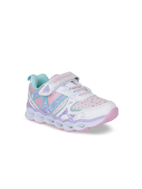 

Bubblegummers Girls White & Pink Printed Sneakers
