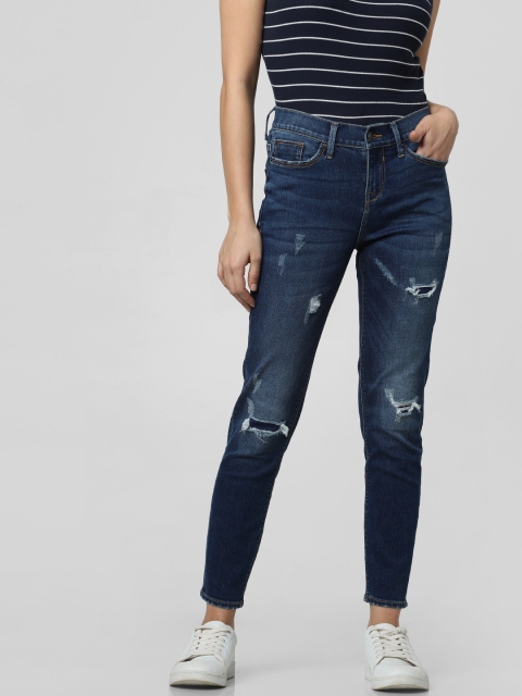 

Vero Moda Women Blue Skinny Fit Mid-Rise Mildly Distressed Stretchable Jeans