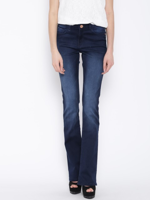 

Tokyo Talkies Navy Washed Bootcut Jeans, Navy blue