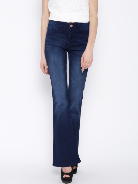 

Tokyo Talkies Navy Washed Bootcut Jeans, Navy blue