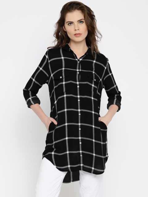 

Tokyo Talkies Black Checked Tunic