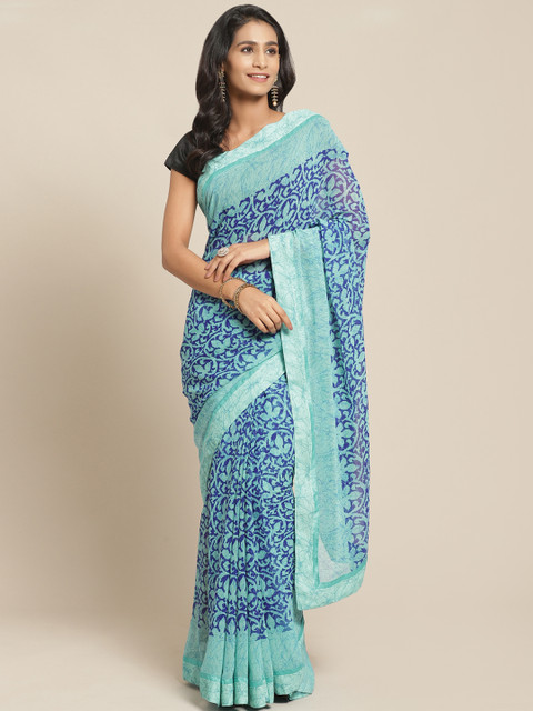 

Pisara Blue Printed Saree