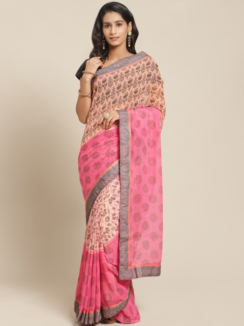 

Pisara Pink & Peach-Coloured Printed Saree
