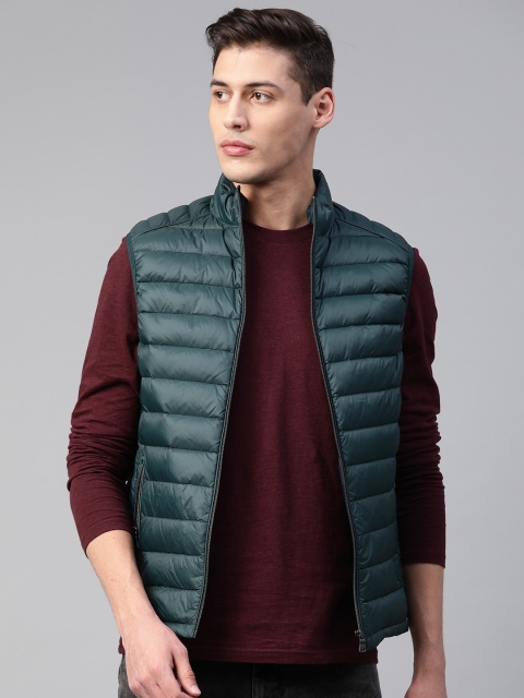 

Marks & Spencer Men Olive Green Solid Lightweight Padded Jacket