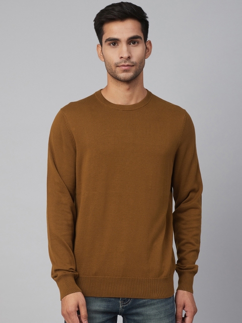 

Marks & Spencer Men Mustard Brown Solid Pullover