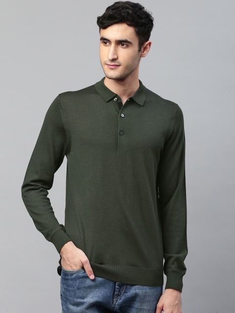

Marks & Spencer Men Green Solid Polo Collar T-shirt