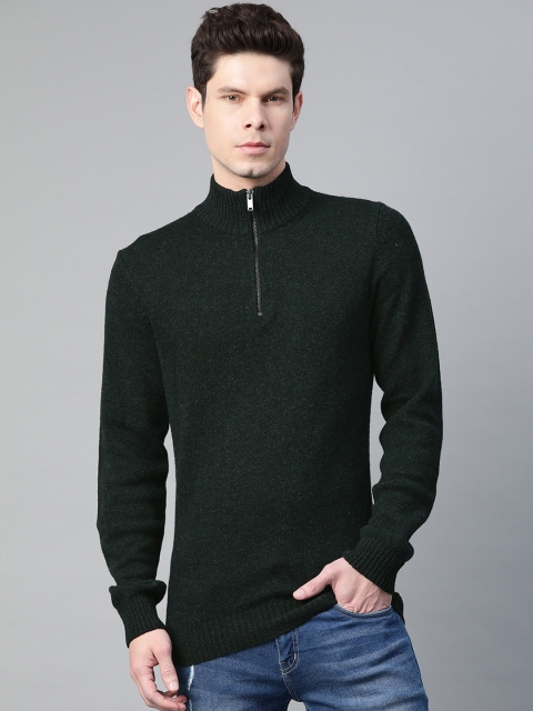 

Marks & Spencer Men Green Wool Pullover