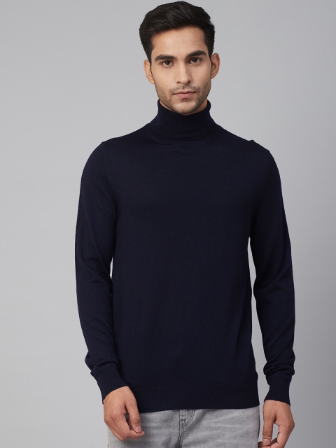 

Marks & Spencer Men Navy Blue Solid Pullover Sweater