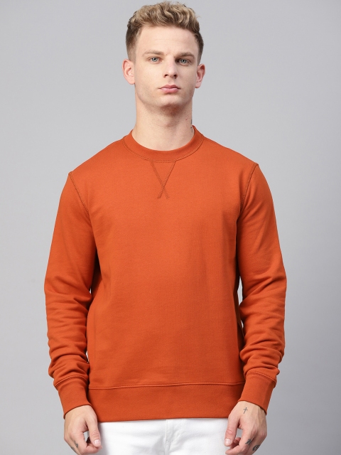 

Marks & Spencer Men Orange Solid Sweatshirt
