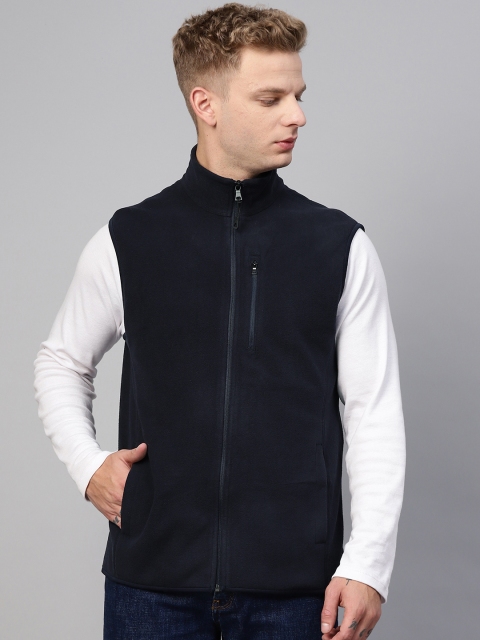 

Marks & Spencer Men Navy Blue Solid Tailored Jacket