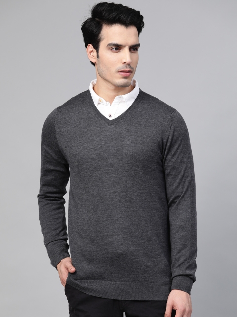 

Marks & Spencer Men Charcoal Grey Solid Pullover