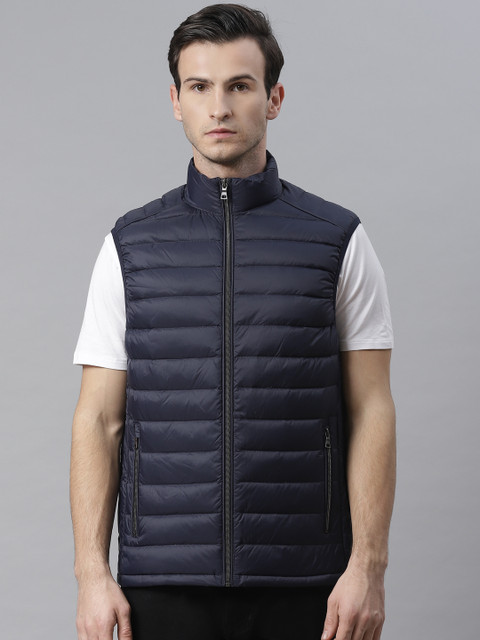 

Marks & Spencer Men Navy Blue Water Resistant Solid Padded Down Jacket