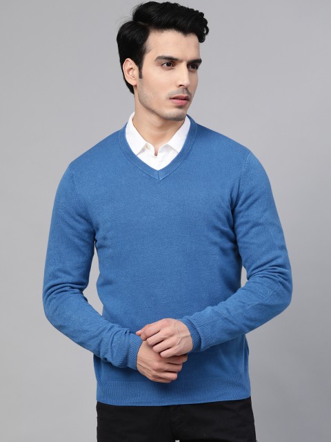 

Marks & Spencer Men Blue Solid Pullover