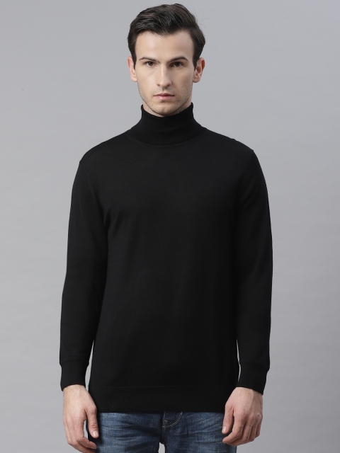 

Marks & Spencer Men Black Solid Pullover Sweater