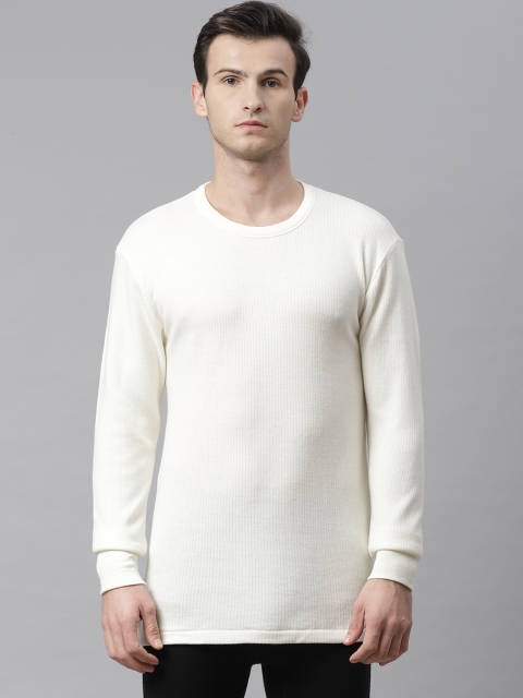 

Marks & Spencer Men Off-White Solid Thermal T-shirt
