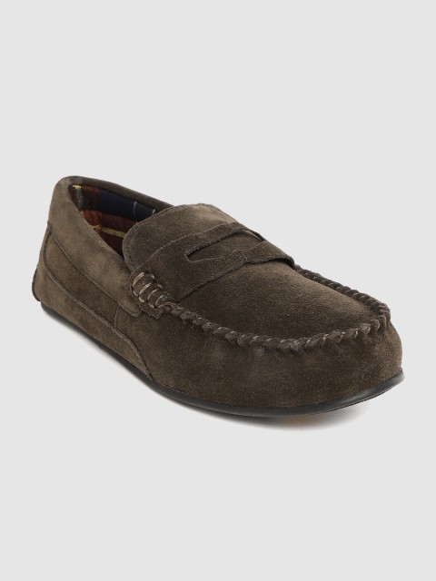 

Marks & Spencer Men Brown Solid Leather Penny Loafers