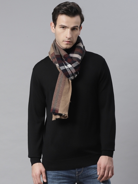 

Marks & Spencer Men Brown & Navy Blue Checked Muffler