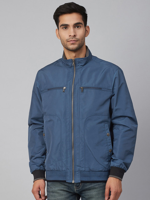 

Marks & Spencer Men Teal Blue Solid Bomber Jacket