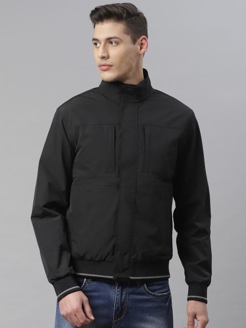 

Marks & Spencer Men Black Solid Water Resistant Bomber Jacket