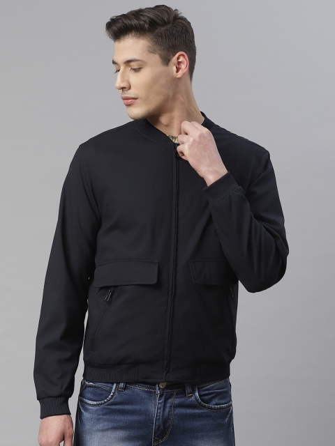 

Marks & Spencer Men Navy Blue Water Resistant Solid Bomber Jacket