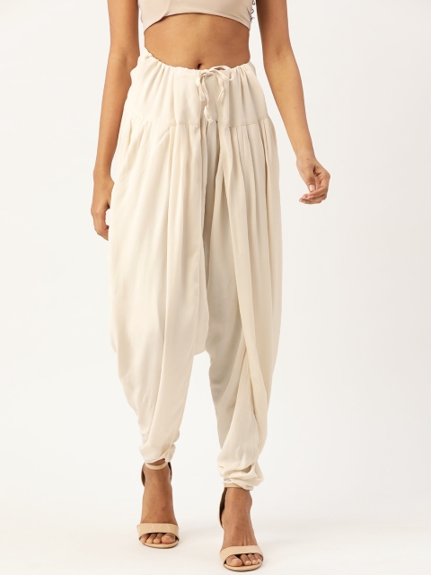 

Ritu Kumar Women Off-White Solid Dhoti Pants