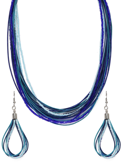 

Ayesha Women Blue Jewellery Set