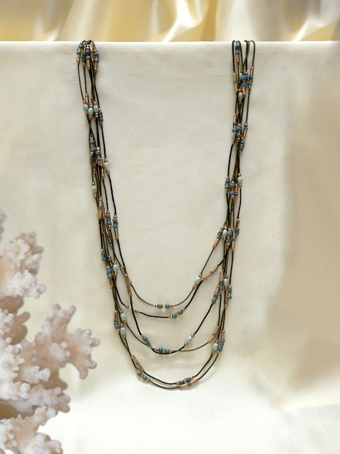 

Ayesha Gold-Toned & Black Multi-Layered Necklace