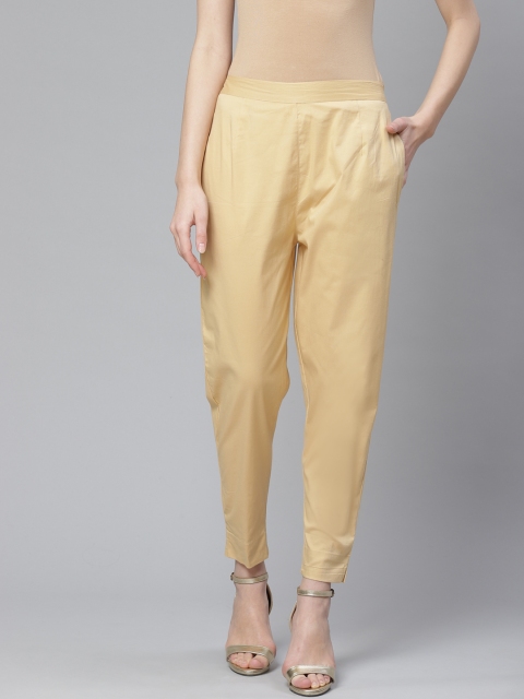 

Ginni Arora Label Women Beige Slim Fit Solid Regular Trousers