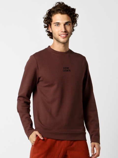 

Jack & Jones Men Brown Solid Sweatshirt with Embroidery