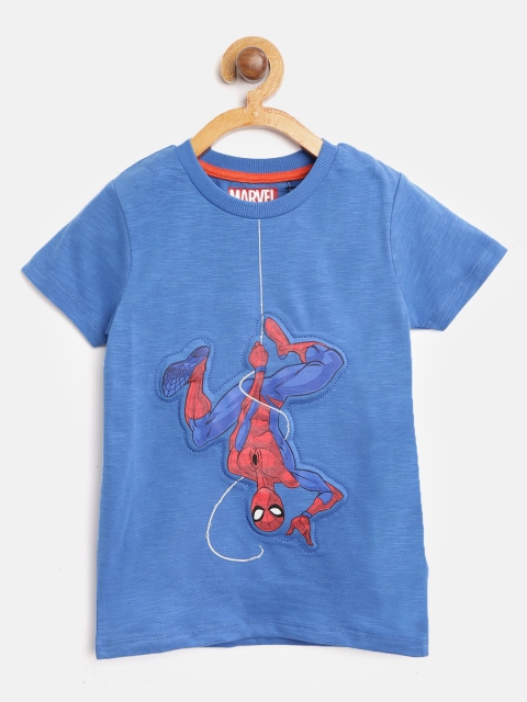 

Marks & Spencer Boys Blue & Red Spiderman Print Round Neck T-shirt
